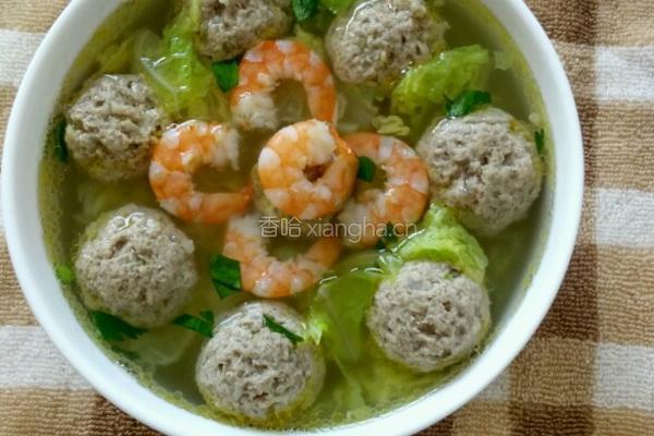 虾仁牛肉萝卜丸子汤的做法图解13