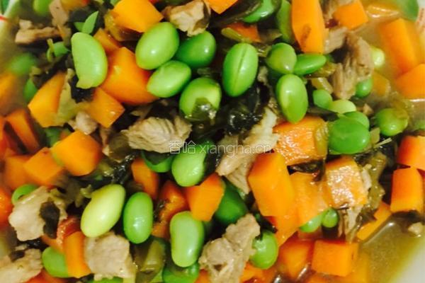 雪菜毛豆的做法图解8