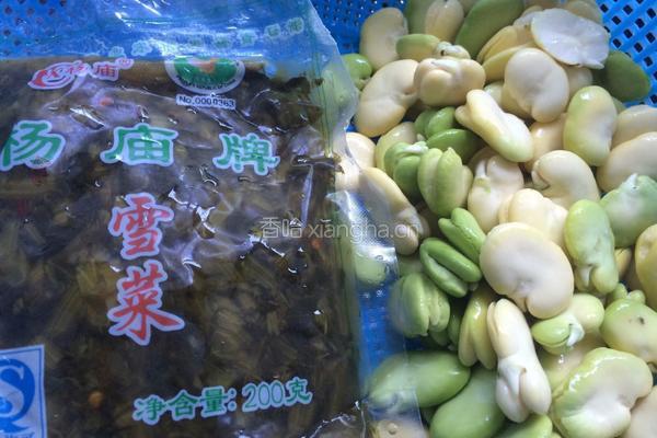 雪菜豆瓣的做法图解1