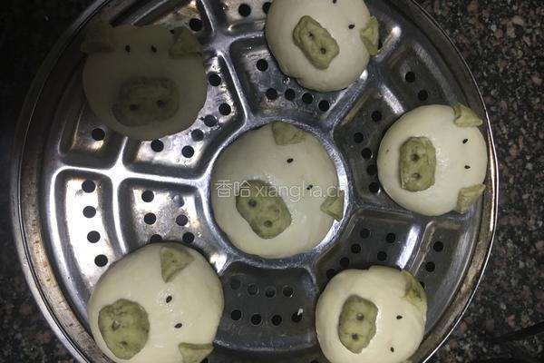 小猪豆沙包的做法图解7