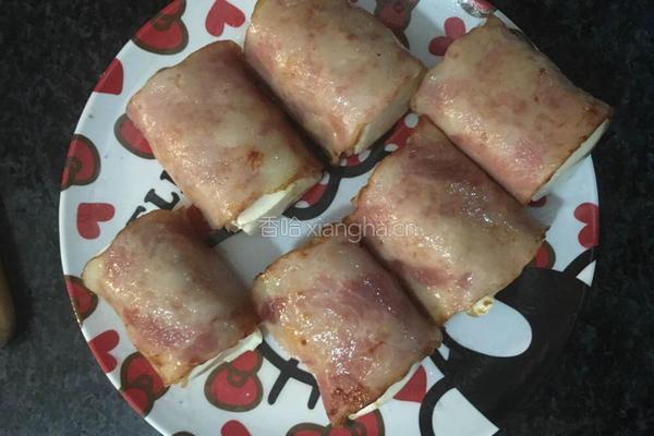 培根豆腐卷的做法图解2