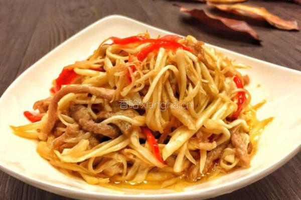 茭白炒肉的做法图解12