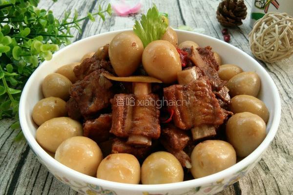 鹌鹑蛋烧排骨的做法图解15