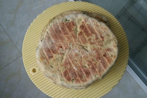 葱花发面杂粮饼的做法图解8