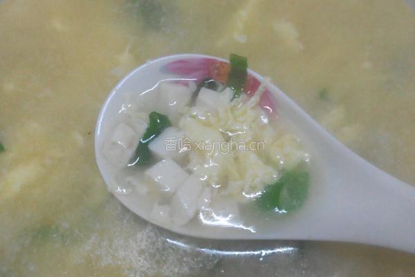 嫩豆腐蛋花汤的做法图解4