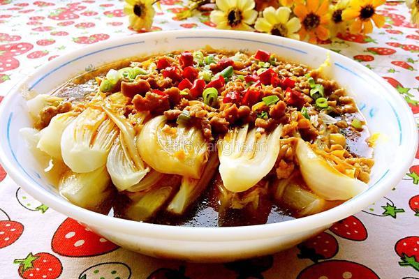 肉末浇汁娃娃菜的做法图解13