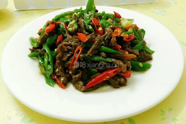 尖椒炒牛肉的做法图解7