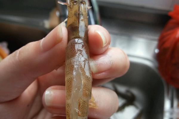 蒜蓉开边虾的做法图解1