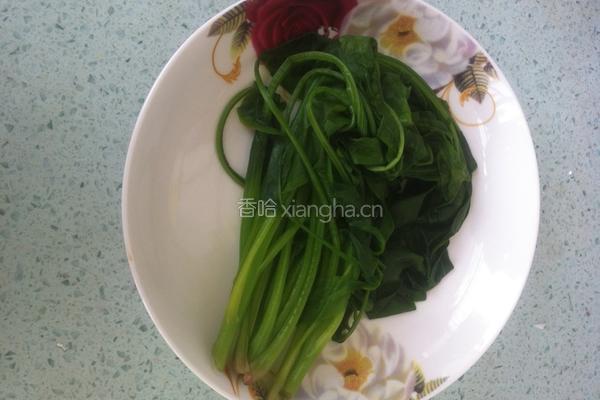 菠菜炒粉条的做法图解2