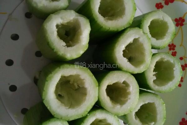 丝瓜酿虾的做法图解3