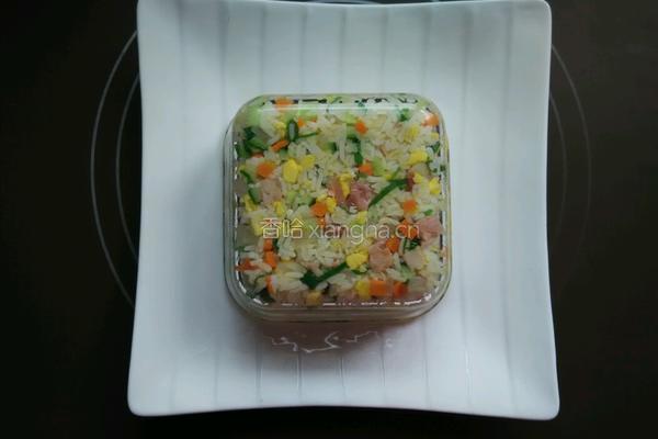 培根杂蔬蛋炒饭的做法图解11