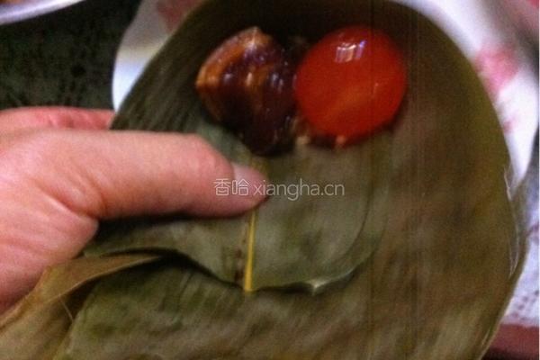 鲜肉粽，鲜肉蛋黄粽的做法图解3