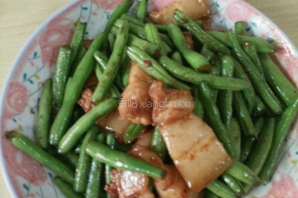 四季豆炒五花肉的做法图解7