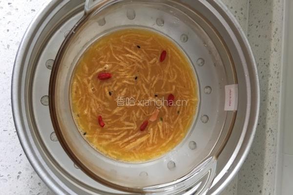 肉松蒸蛋的做法图解4
