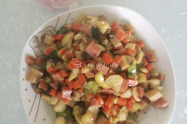 双色火腿爆四丁