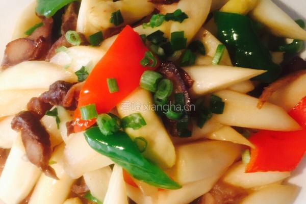 白芦笋炒腊肉
