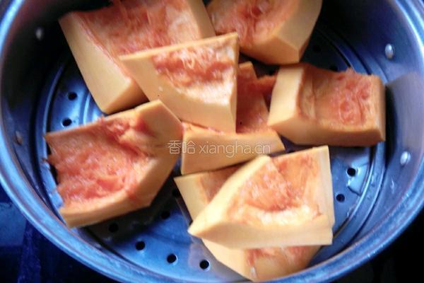 南瓜红豆包的做法图解2
