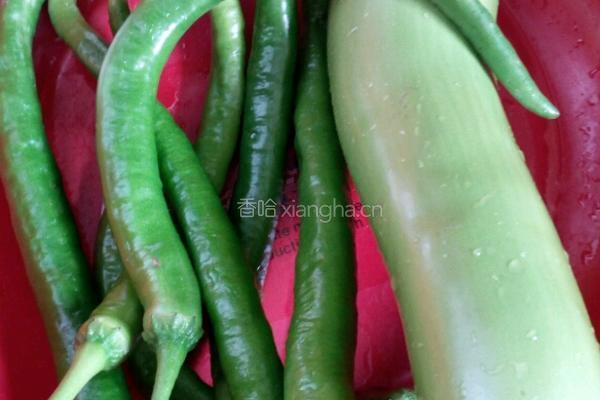 辣椒抖茄子的做法图解1
