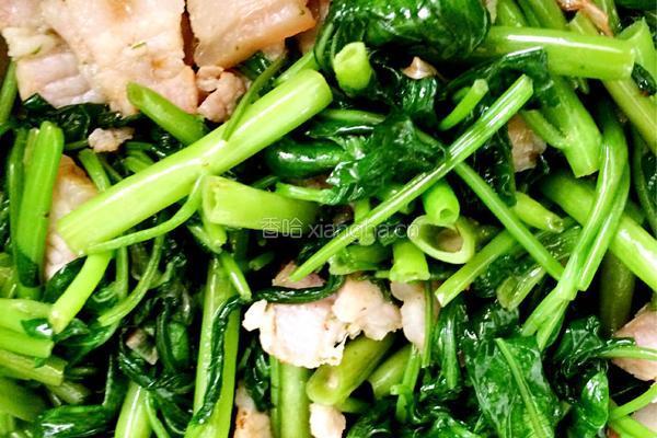 空心菜炒肉片的做法图解9