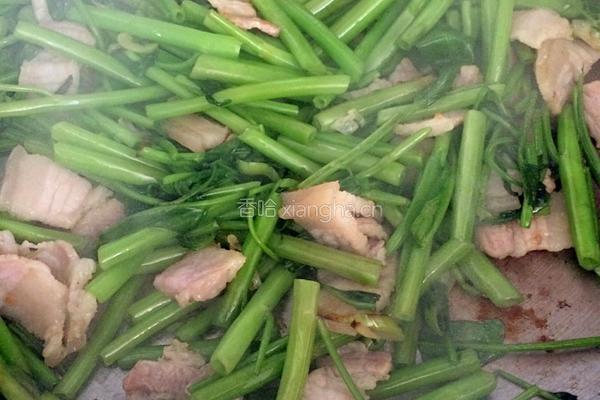 空心菜炒肉片的做法图解7