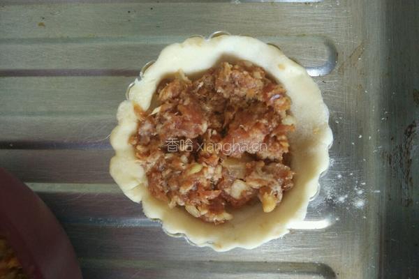 千层酥皮小肉塔的做法图解4