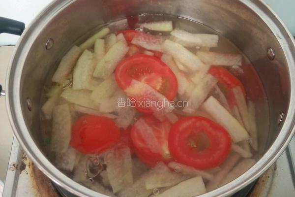 西瓜皮鸡蛋汤的做法图解4