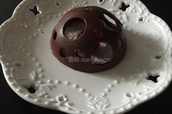 巧克力镂空半球装饰的做法图解7