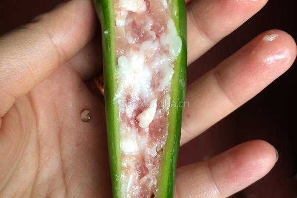 瘦肉酿辣椒的做法图解3