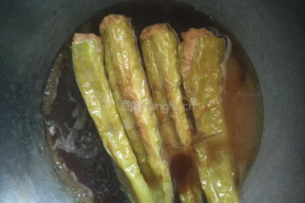 肉酿虎皮尖椒的做法图解14