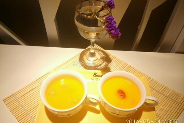黄玫瑰芒果布丁的做法图解8