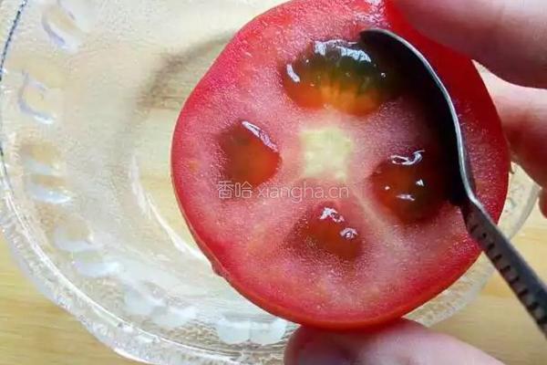 糯米酿番茄的做法图解2