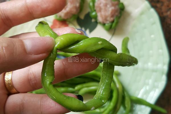 豆角酿肉的做法图解4