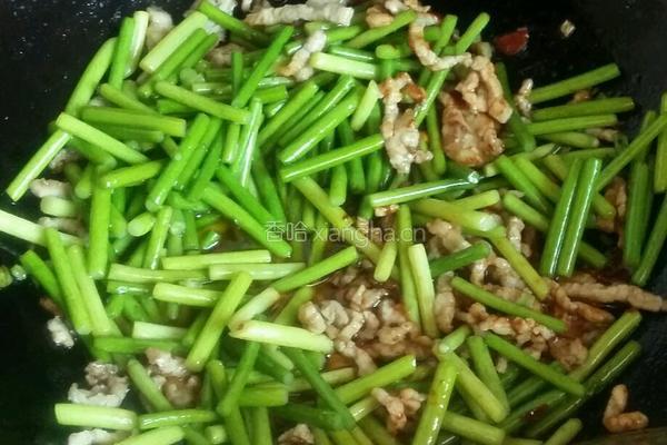 蒜苔肉丝的做法图解5
