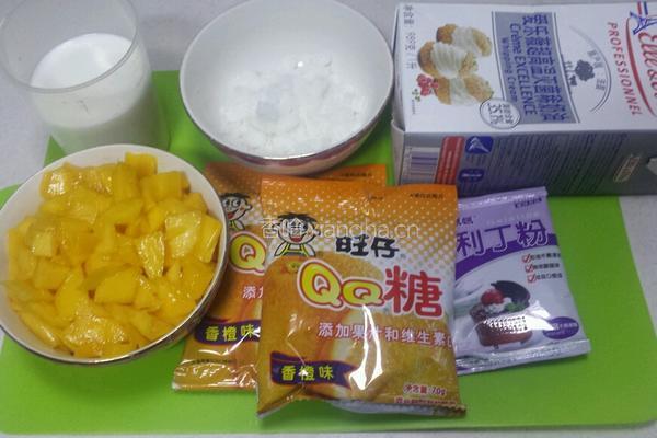 芒果慕斯蛋糕(八寸）的做法图解2