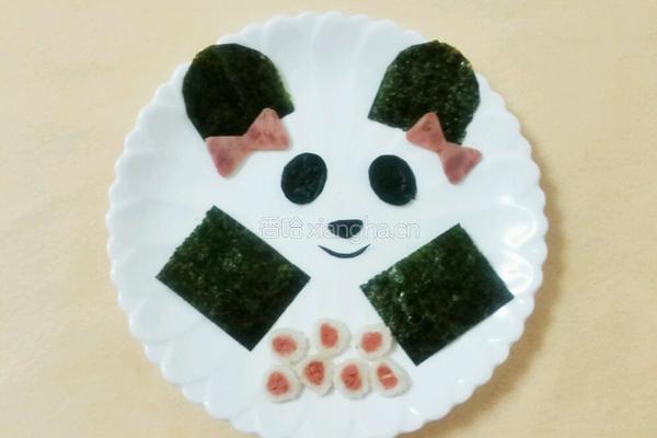 大熊猫饭团的做法图解6