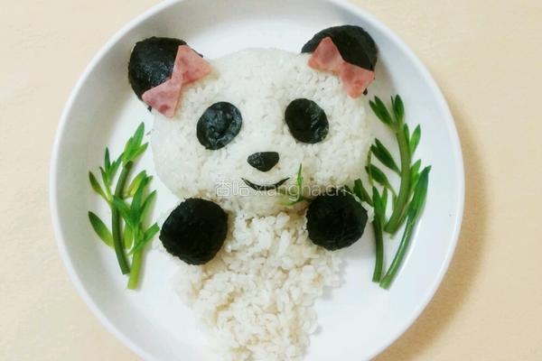 大熊猫饭团的做法图解8
