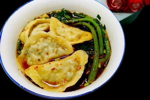 煮冻水饺（山芹菜猪肉馅）的做法图解8