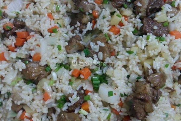 牛肉炒饭的做法图解4