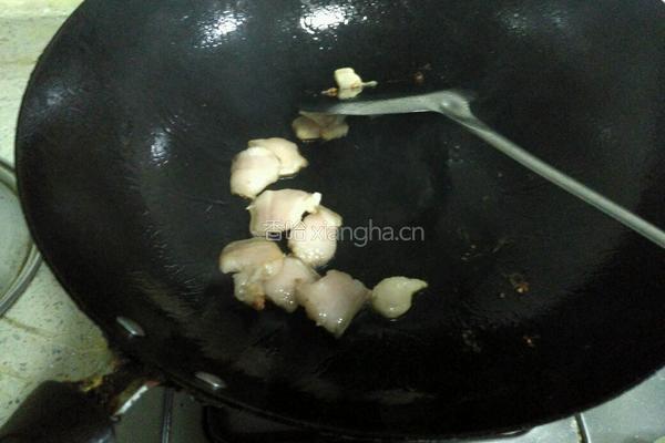 榨菜干子毛豆炒肉丝的做法图解4