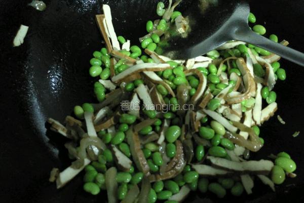 榨菜干子毛豆炒肉丝的做法图解6