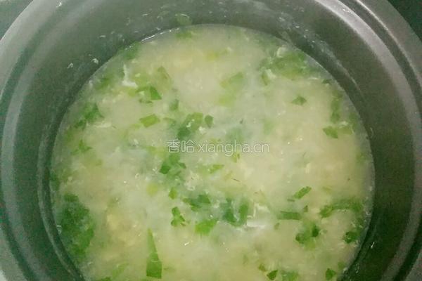 生菜大米鸡蛋粥的做法图解6