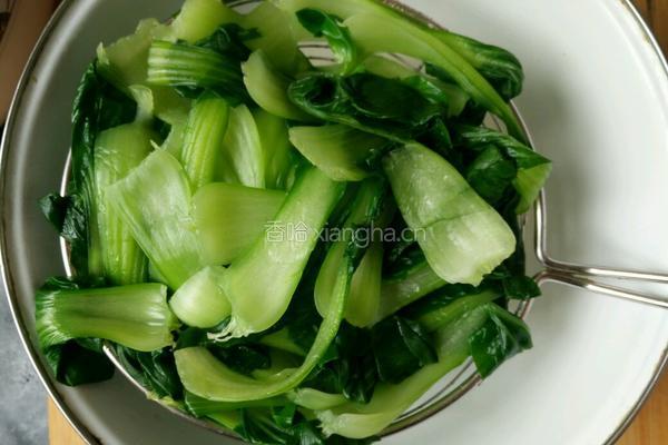 小油菜呛豆皮的做法图解3