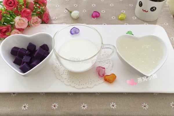牛奶紫薯燕窝的做法图解6