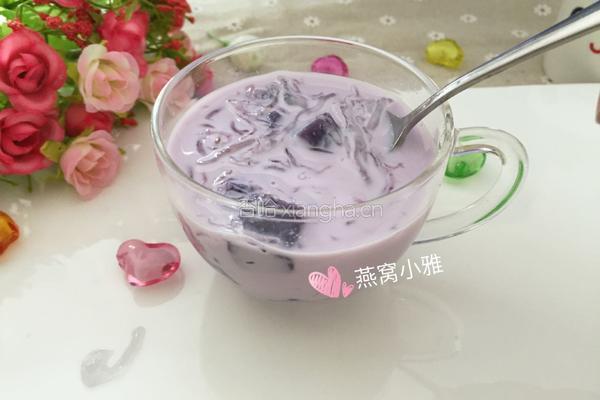 牛奶紫薯燕窝的做法图解10