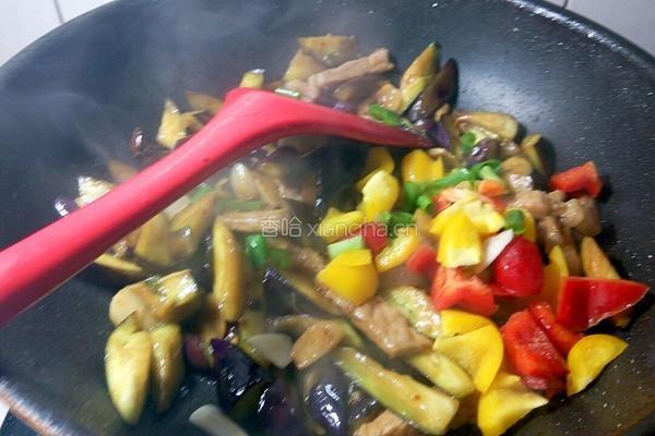 茄子炒肉的做法图解11