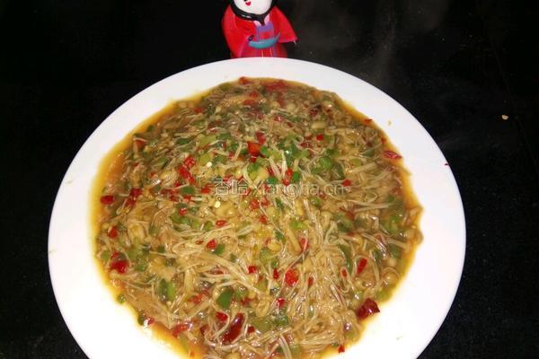 蒜蓉金针菇的做法图解4