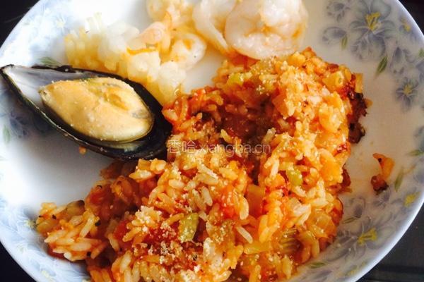 意式茄汁海鲜烩饭的做法图解10