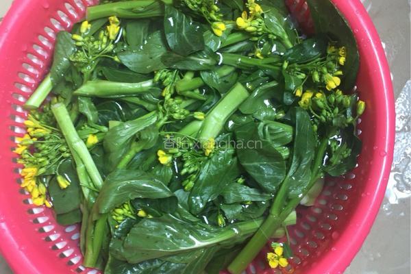 水煮油菜心的做法图解1