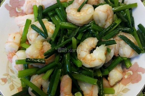 韭菜花炒虾仁的做法图解5