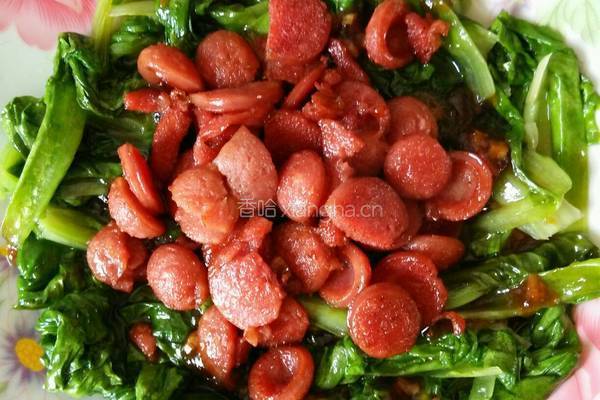 烤肠生菜的做法图解4